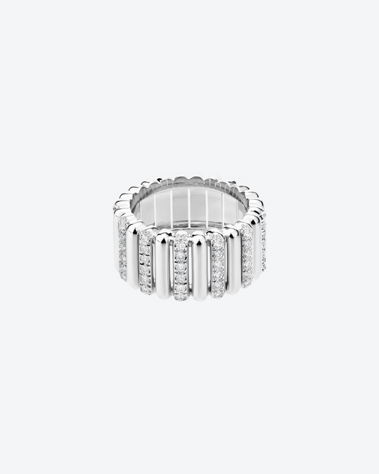 BAGUE 82 M OR BLANC DIAMANTS