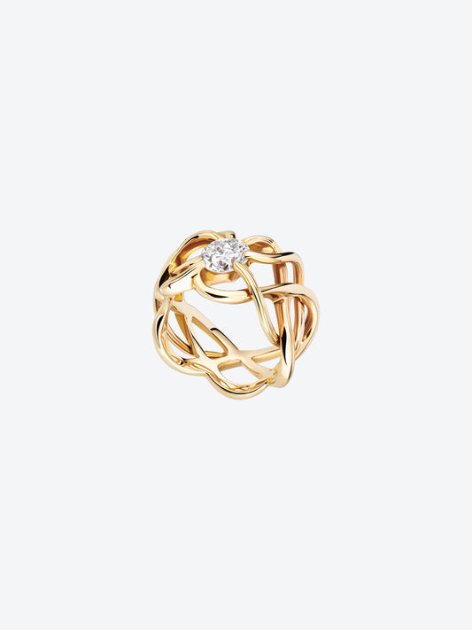 BOREALE RING IN YELLOW GOLD DIAMOND