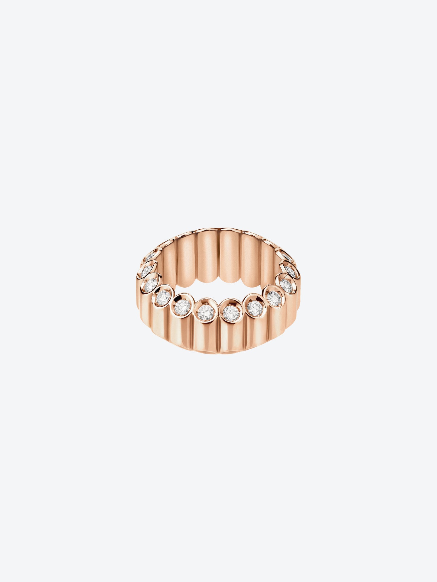 NEW 82 M RING IN ROSE GOLD AND DIAMONDS