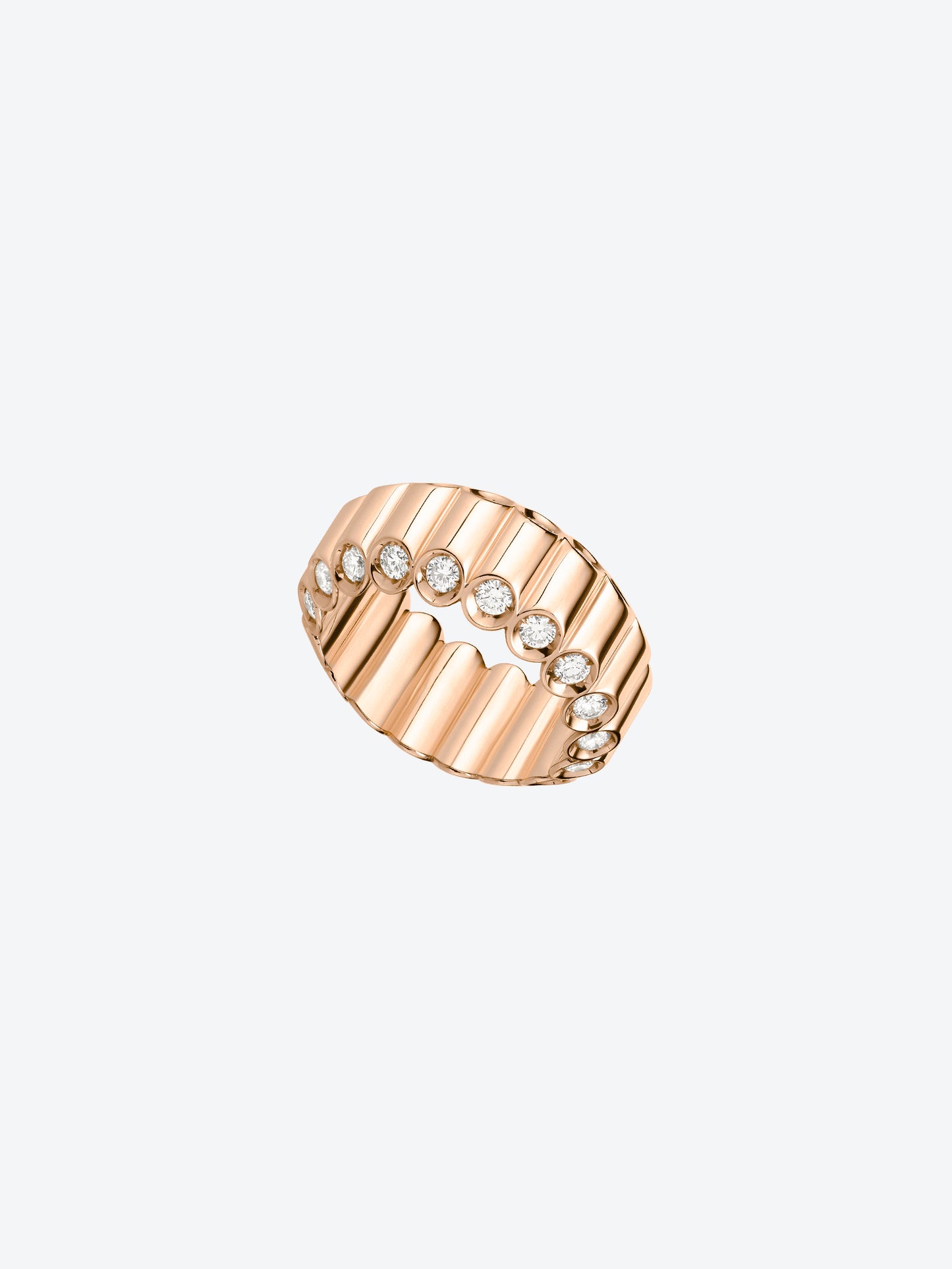 NEW 82 M RING IN ROSE GOLD AND DIAMONDS
