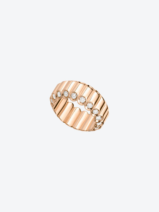 BAGUE NEW 82 M EN OR ROSE ET DIAMANTS
