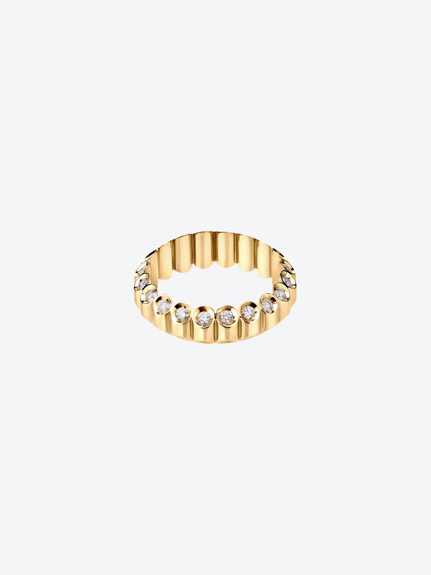 NEW 82S RING IN YELLOW GOLD AND DIAMONDS