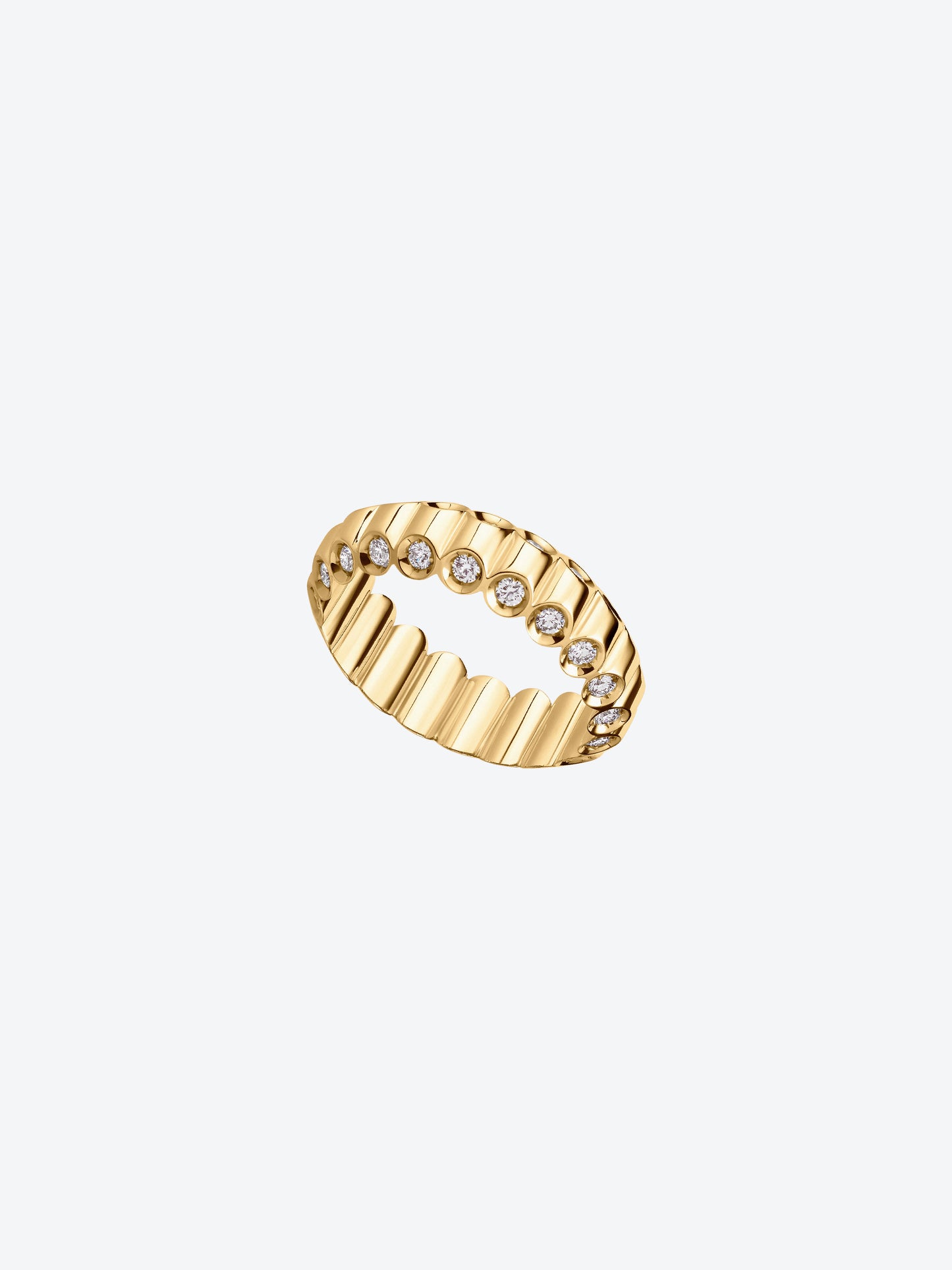 NEW 82S RING IN YELLOW GOLD AND DIAMONDS