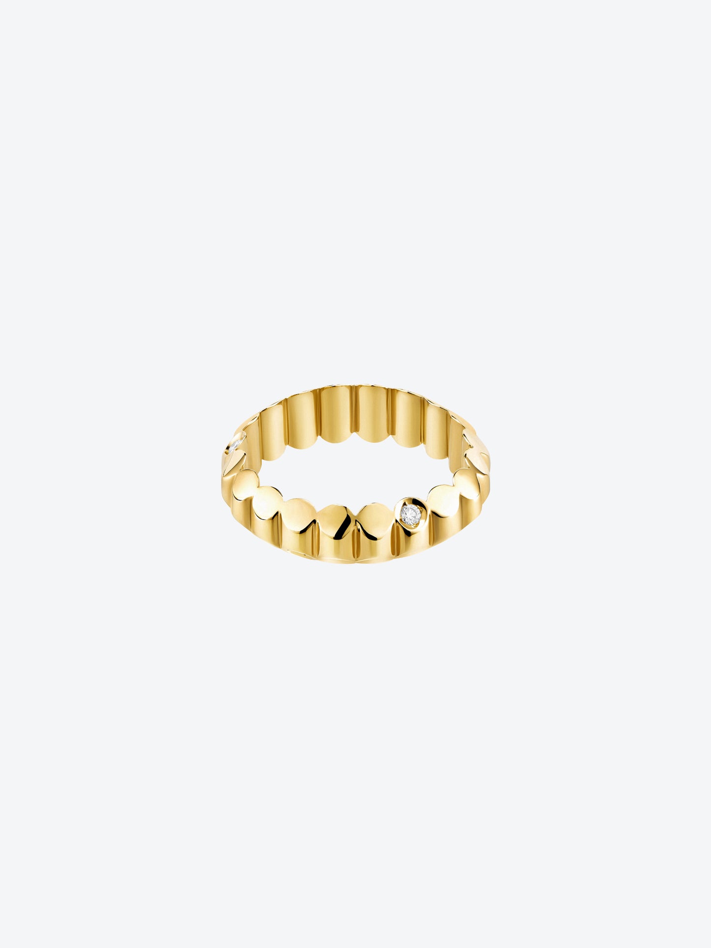 NEW 82S RING IN YELLOW GOLD AND 6 DIAMONDS