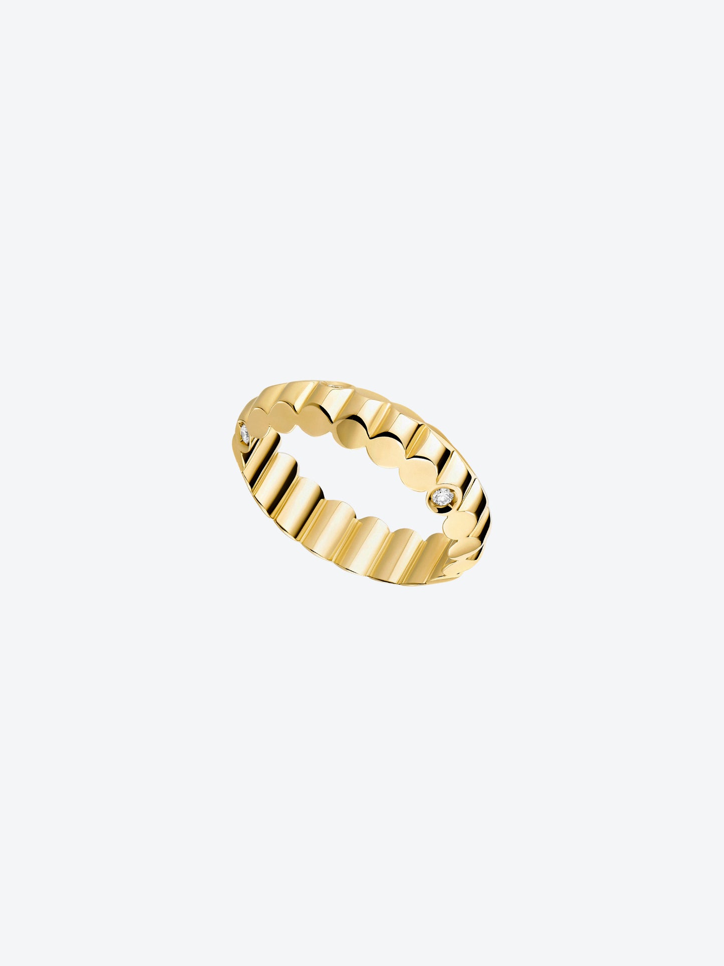 NEW 82S RING IN YELLOW GOLD AND 6 DIAMONDS