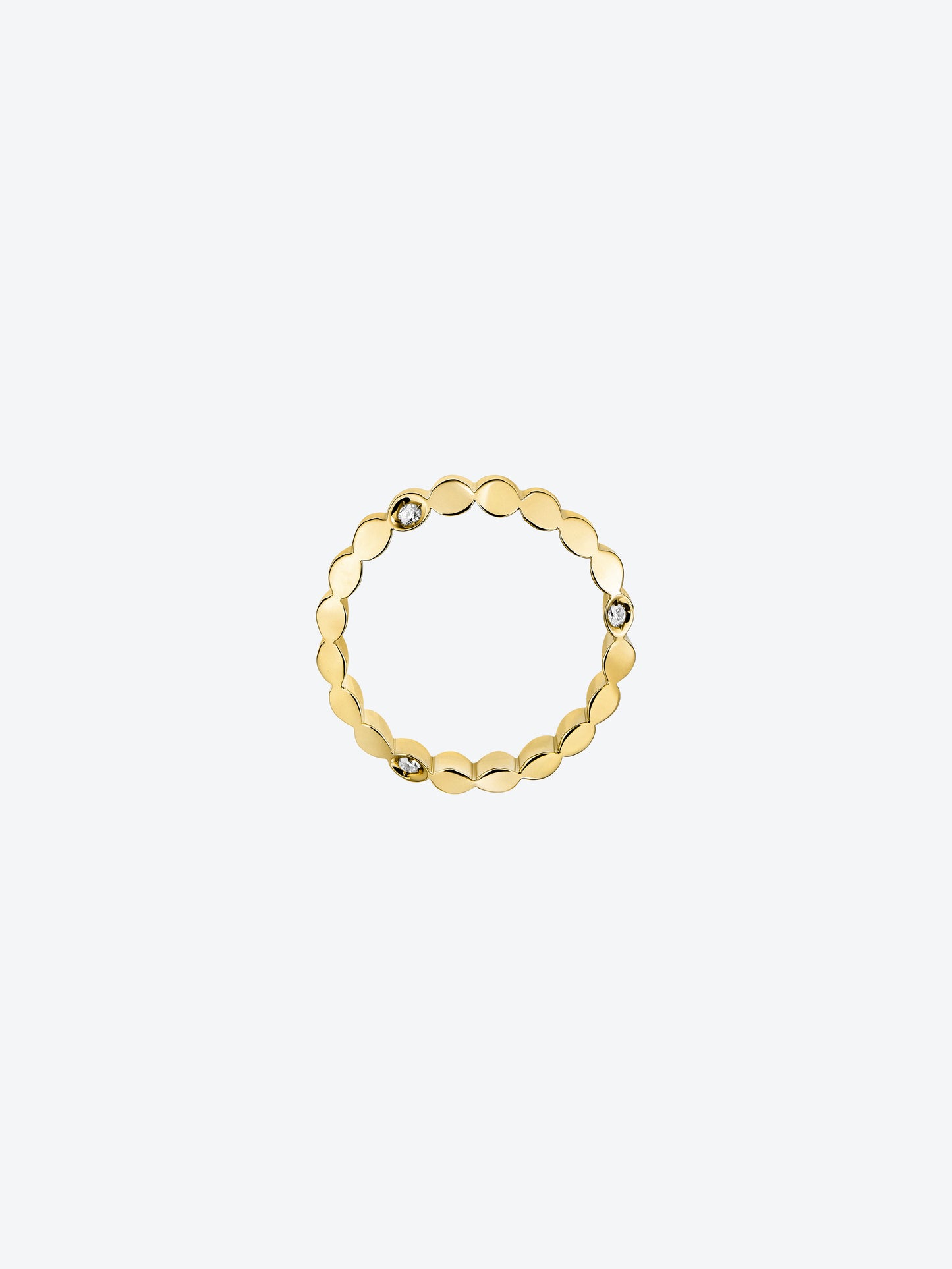 NEW 82S RING IN YELLOW GOLD AND 6 DIAMONDS