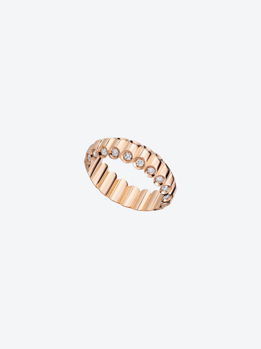 BAGUE NEW 82 S EN OR ROSE ET DIAMANTS