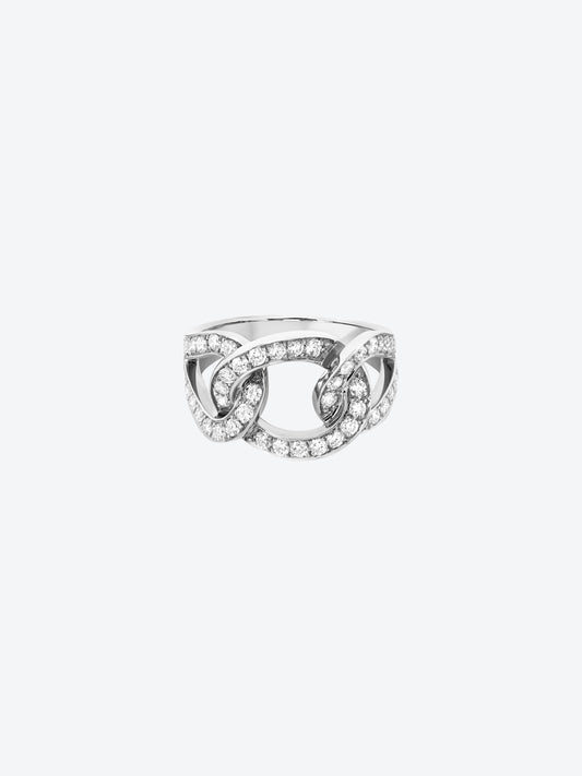 BAGUE RIFLI L EN OR BLANC ET DIAMANTS