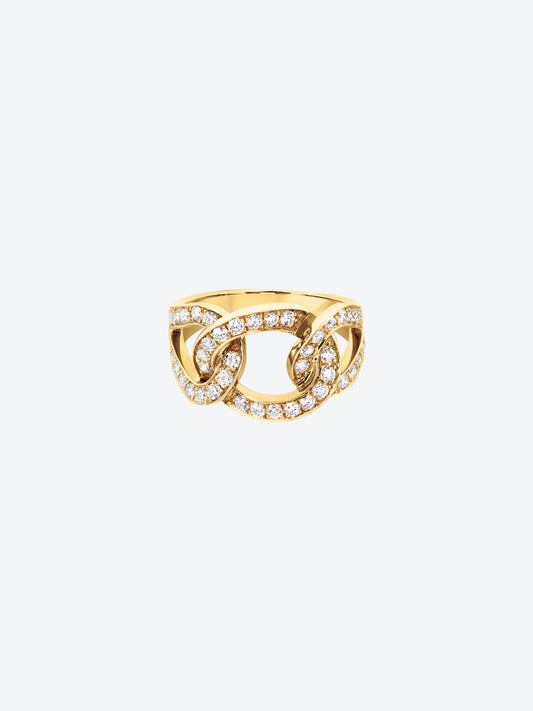 BAGUE RIFLI L EN OR JAUNE ET DIAMANTS