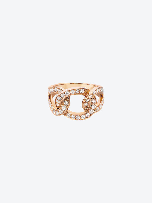 BAGUE RIFLI L EN OR ROSE ET DIAMANTS