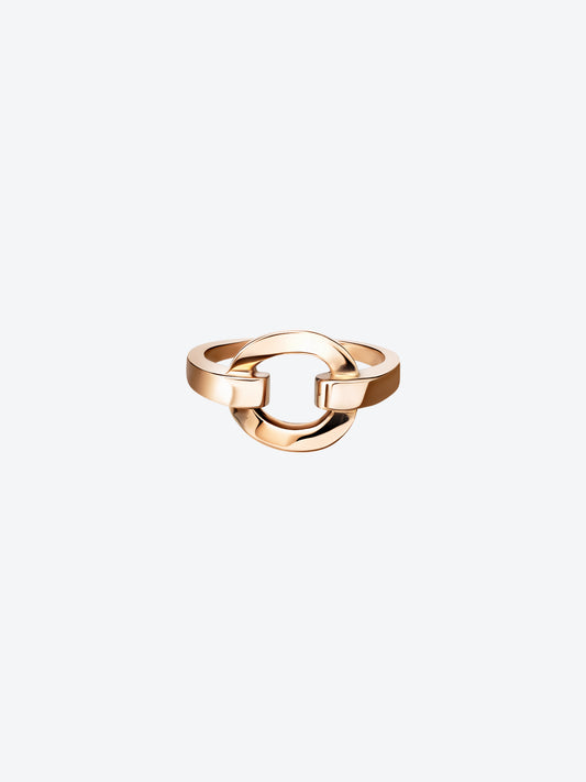 BAGUE RIFLI S EN OR ROSE