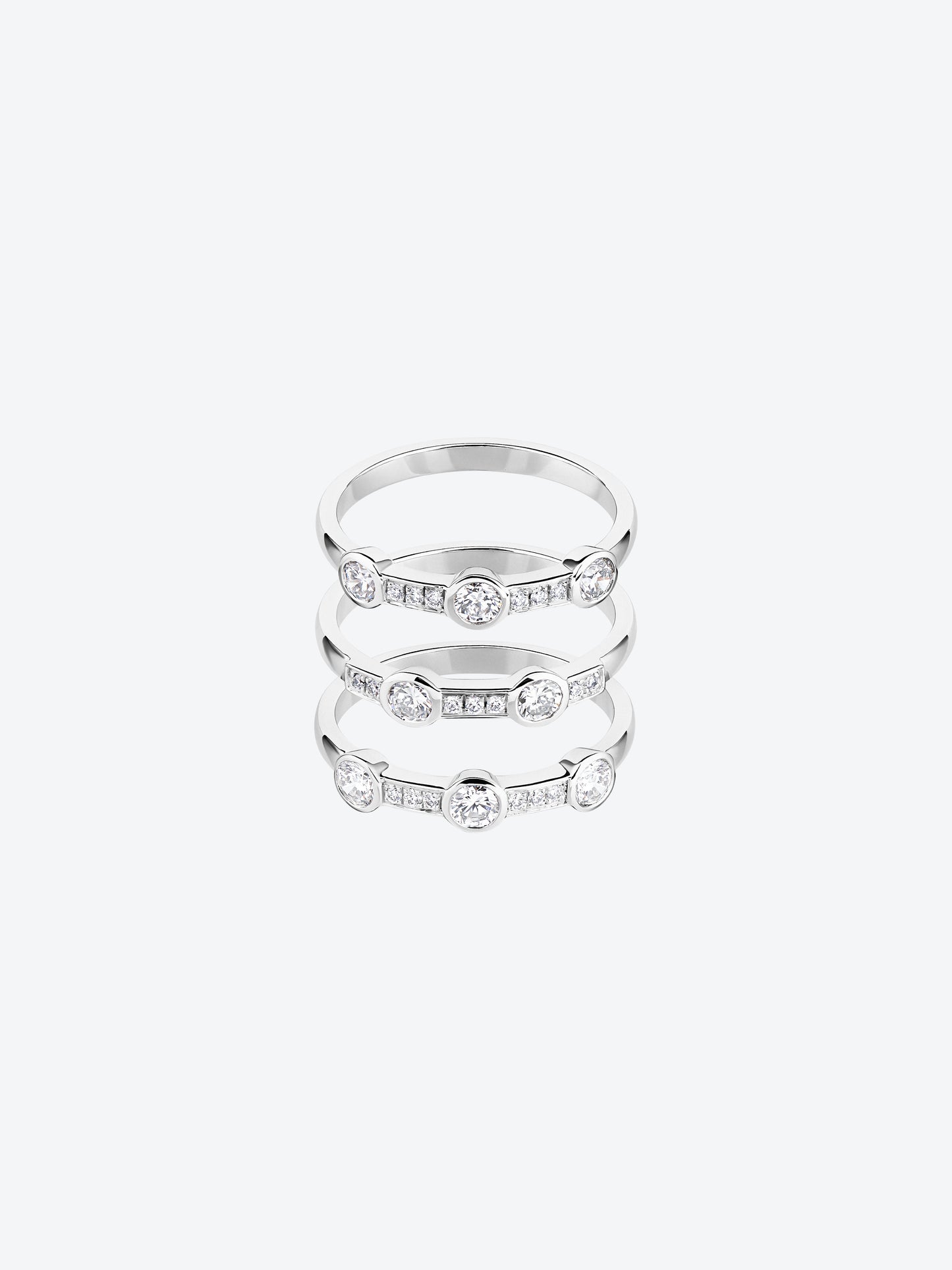 TRIO WHITE GOLD DIAMOND RING