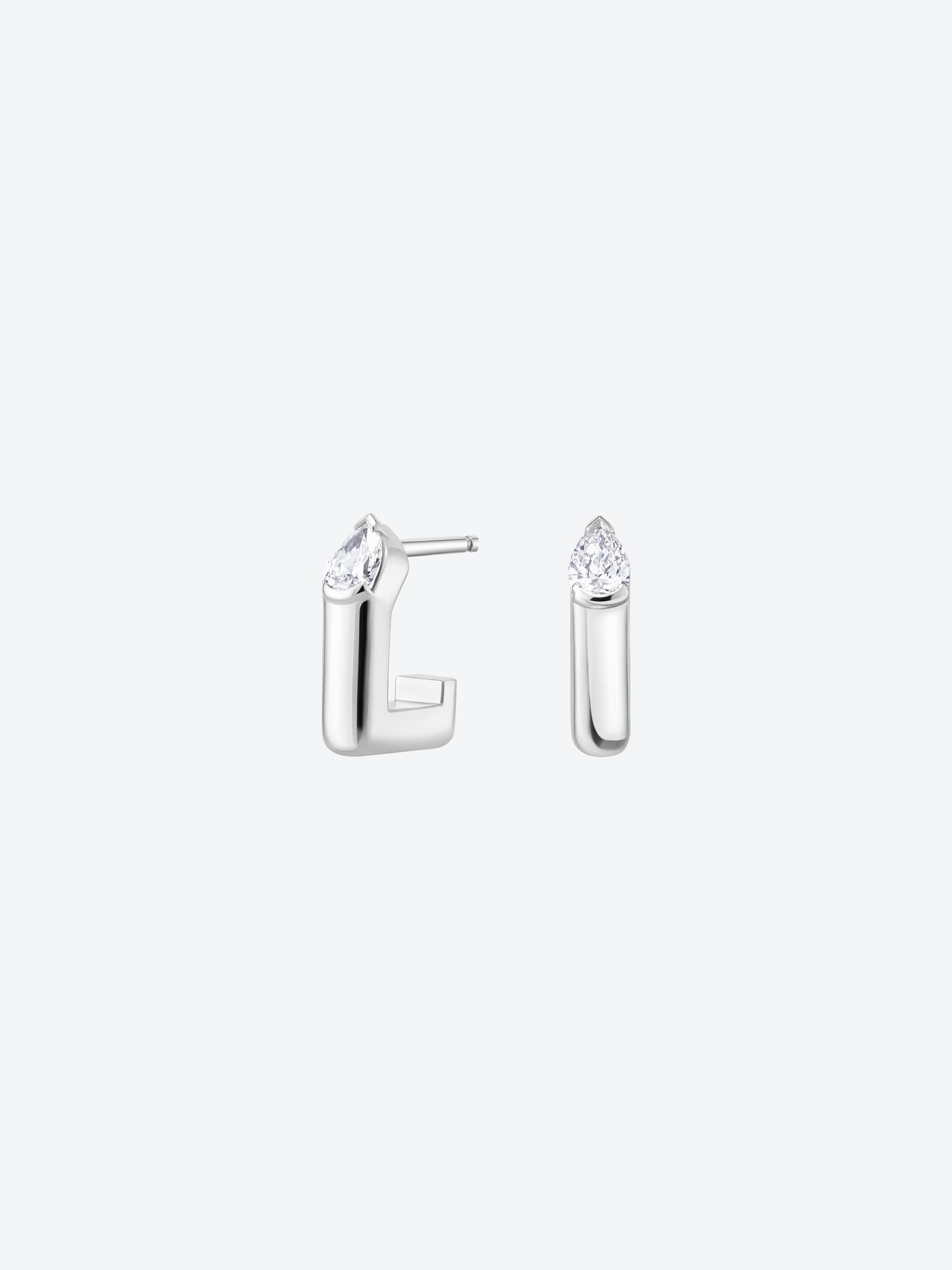 OG S EARRINGS - WHITE GOLD AND DIAMONDS
