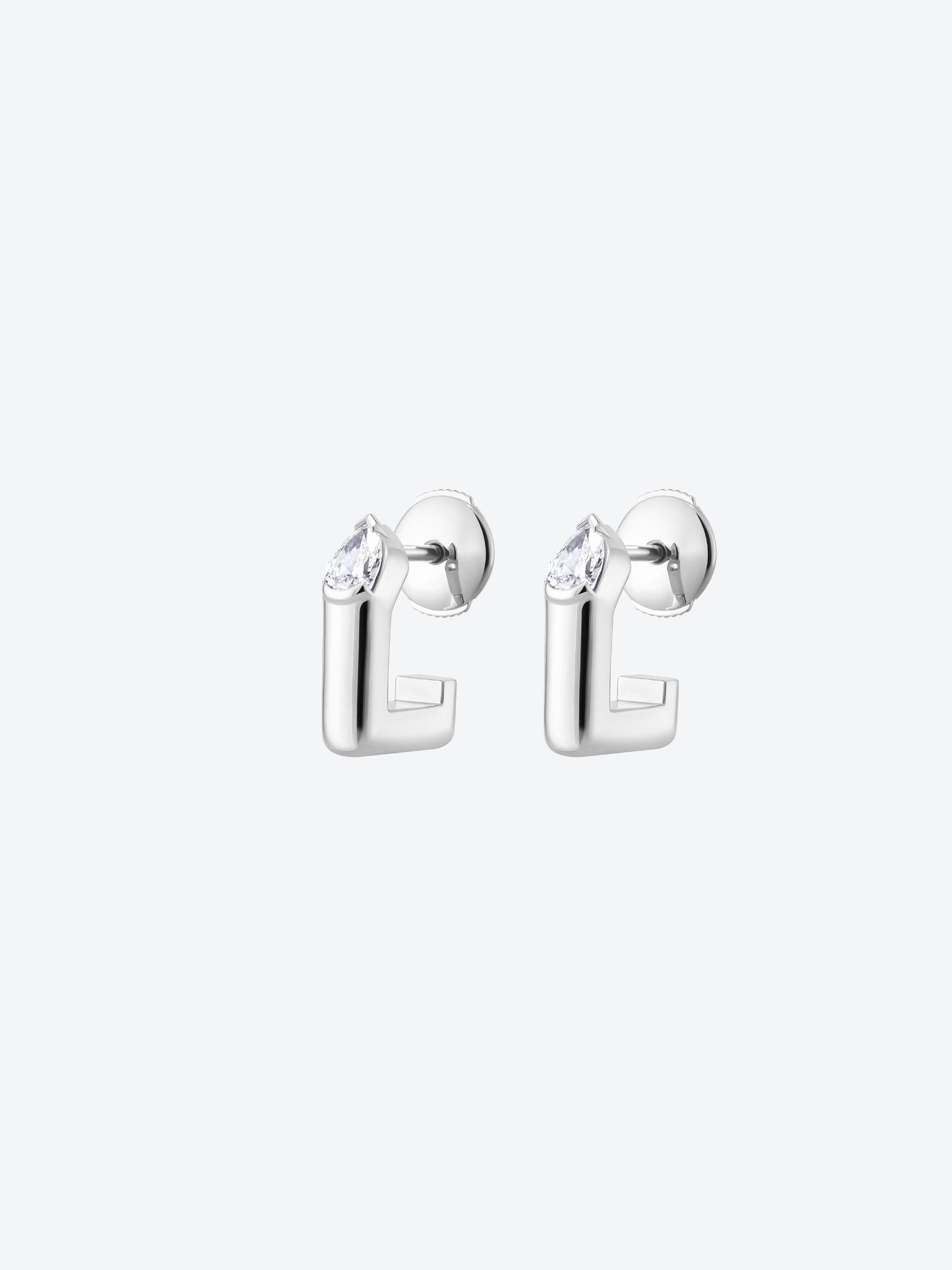 OG S EARRINGS - WHITE GOLD AND DIAMONDS