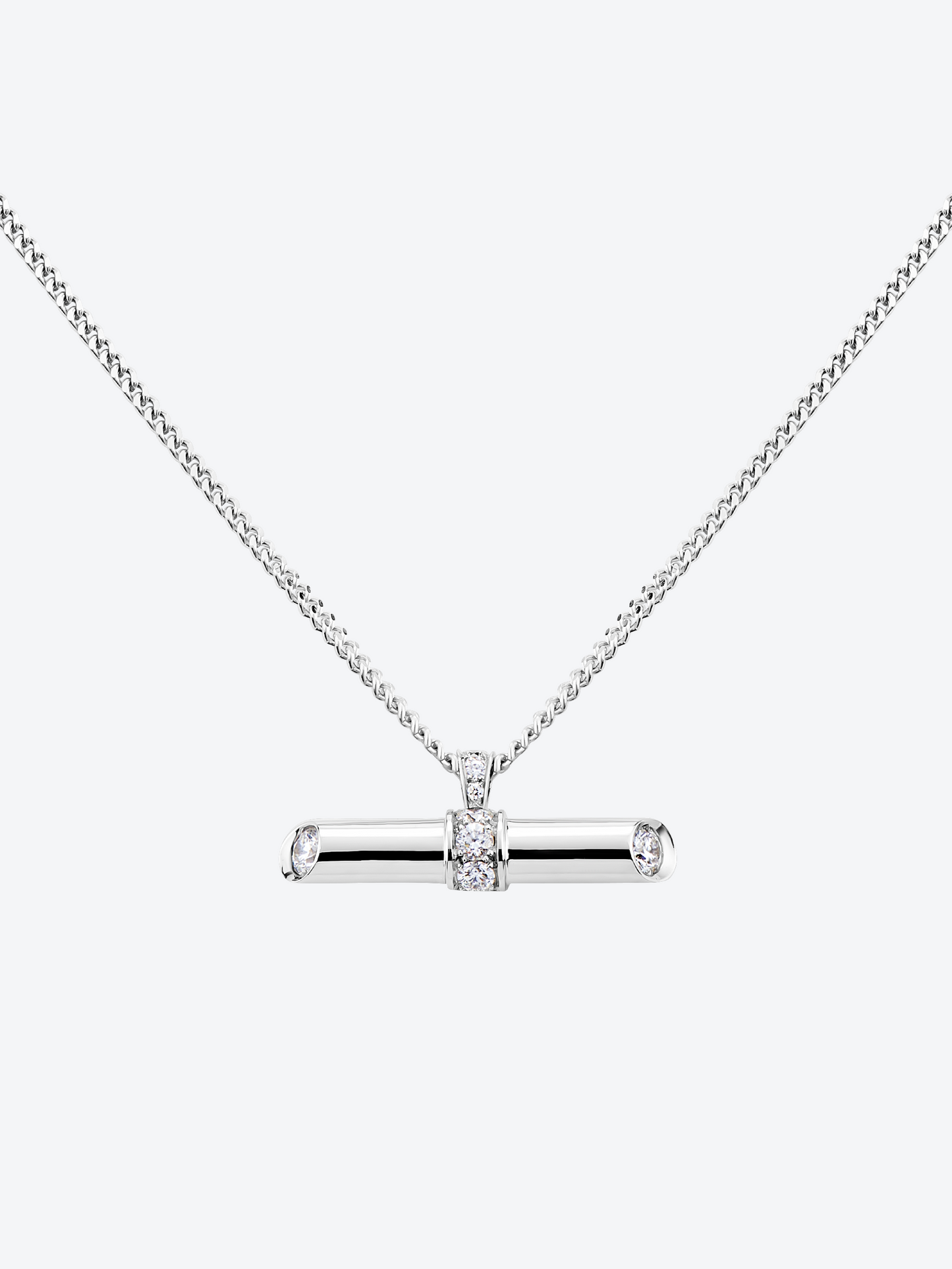 NEW 82 L WHITE GOLD AND DIAMOND PENDANT