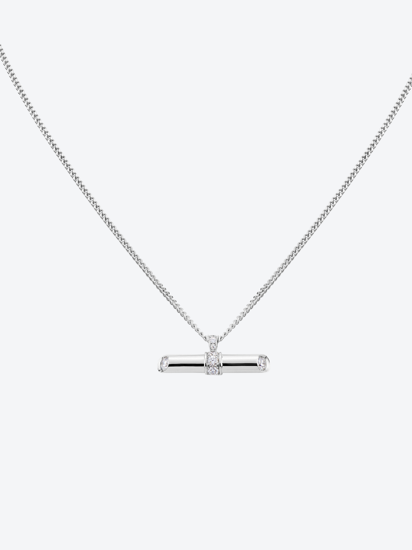 NEW 82 L WHITE GOLD AND DIAMOND PENDANT