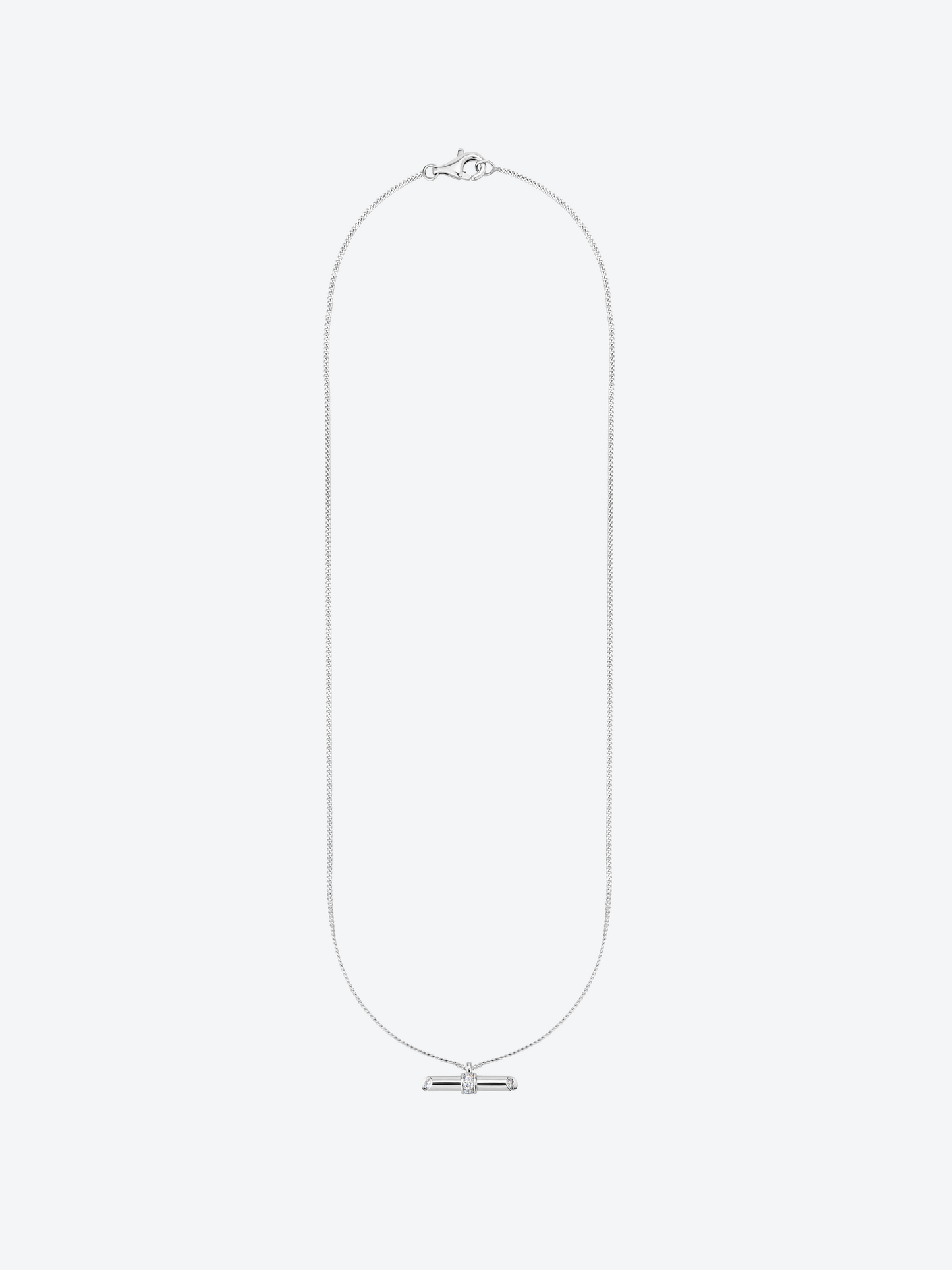 NEW 82 M WHITE GOLD AND DIAMOND PENDANT