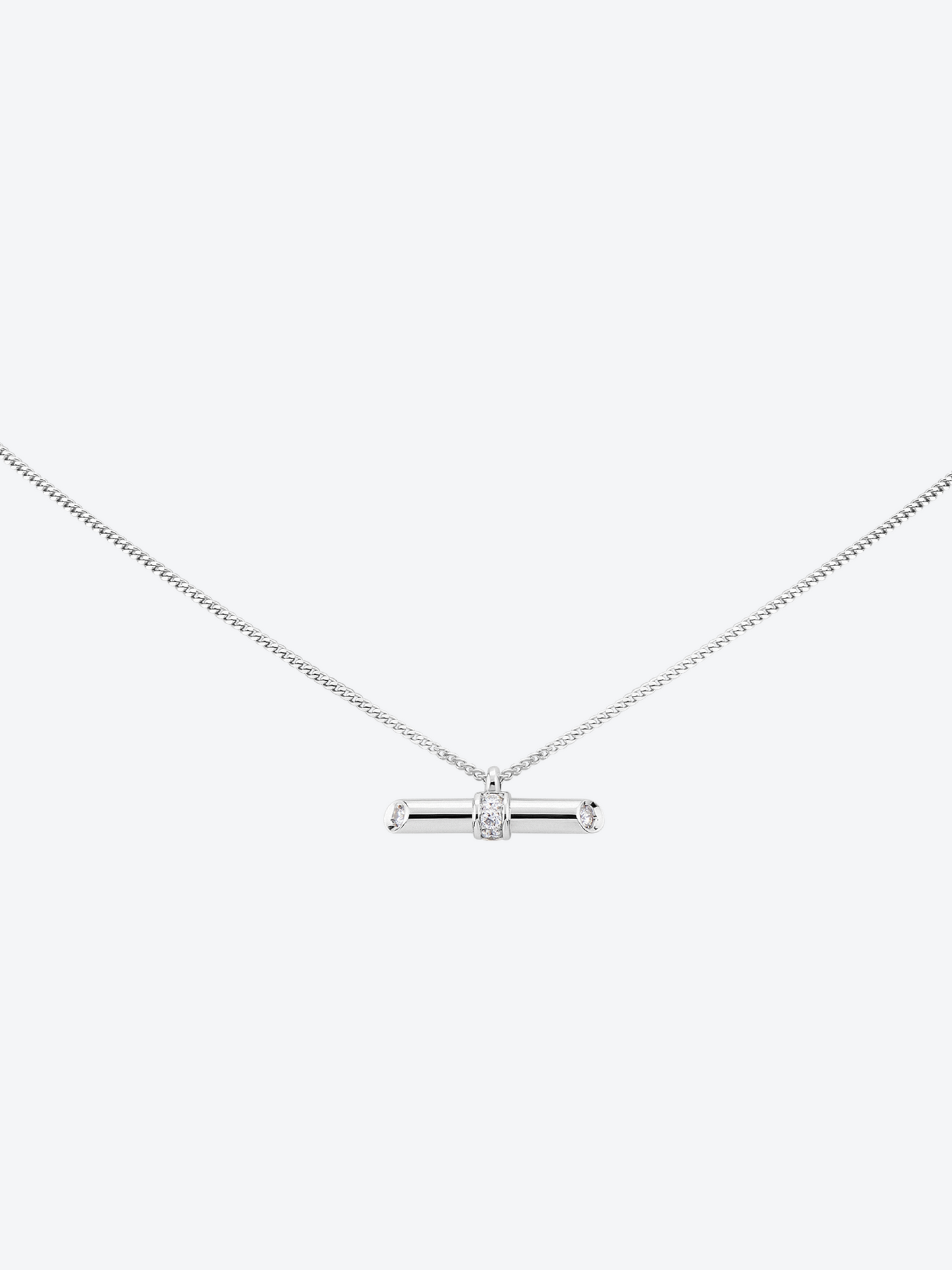 NEW 82 S WHITE GOLD AND DIAMOND PENDANT