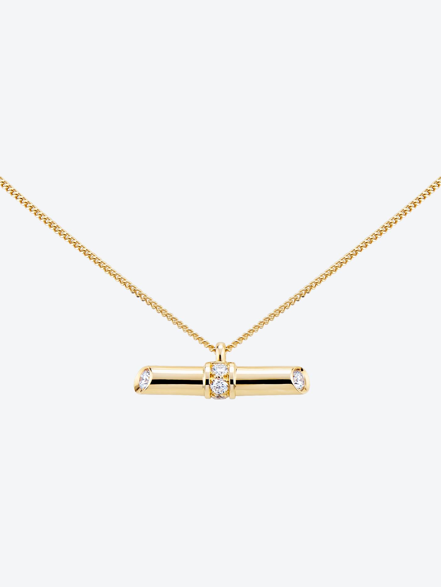 NEW 82 M YELLOW GOLD AND DIAMOND PENDANT