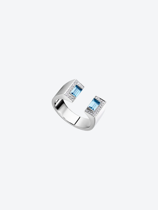 BAGUE DUNE ARCTIQUE OR BLANC