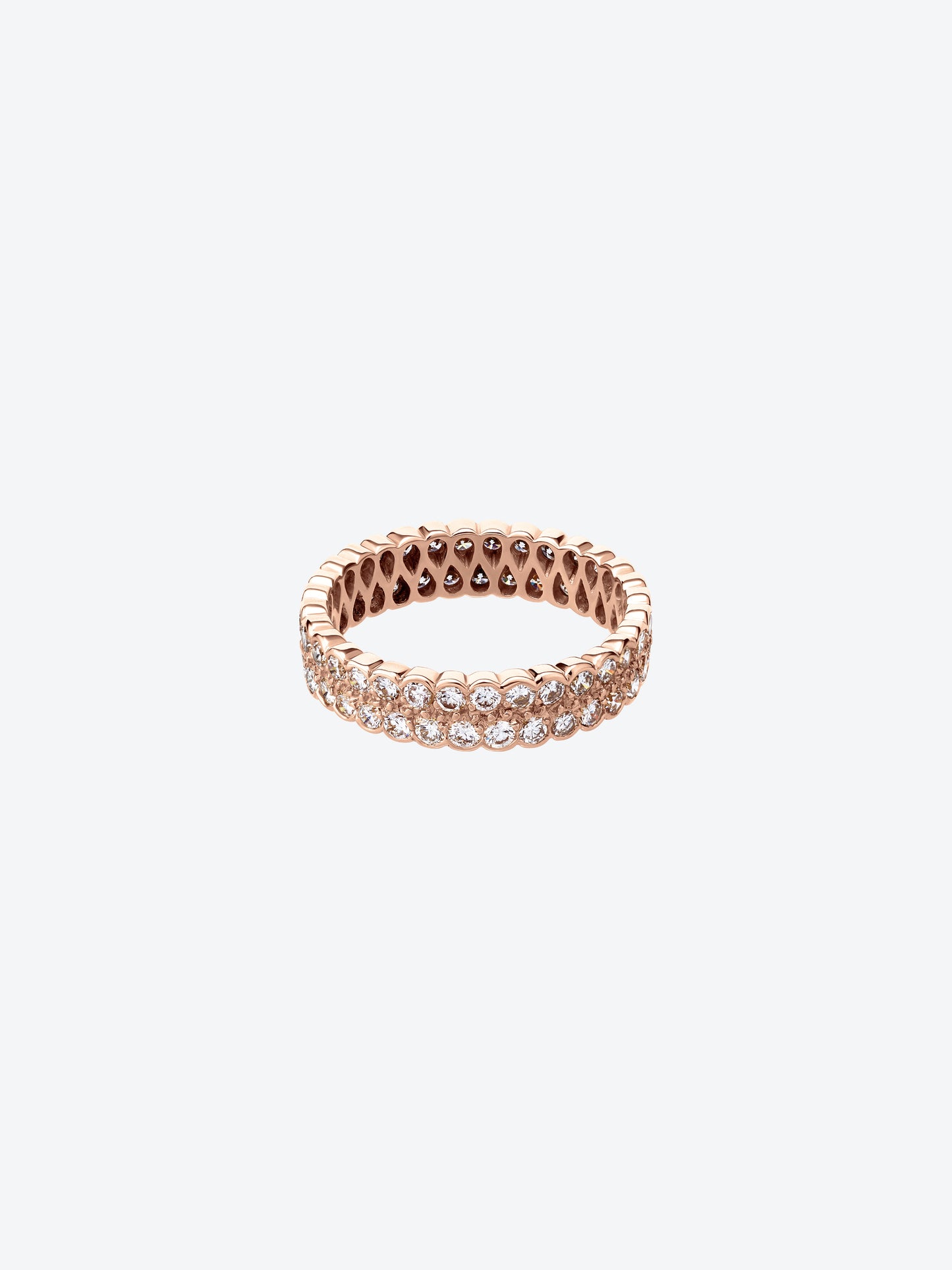ALLIANCE FESTONNEE RING IN ROSE GOLD AND DIAMONDS