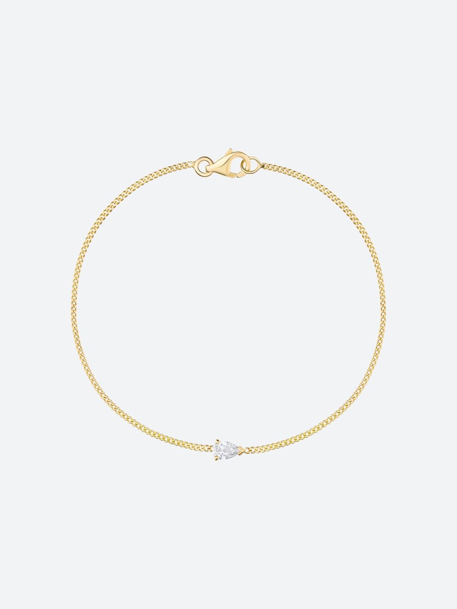 BRACELET OR JAUNE ET DIAMANT POIRE - Copin