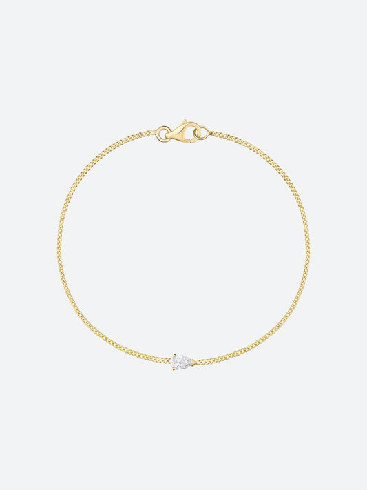 BRACELET OR JAUNE ET DIAMANT POIRE - Copin