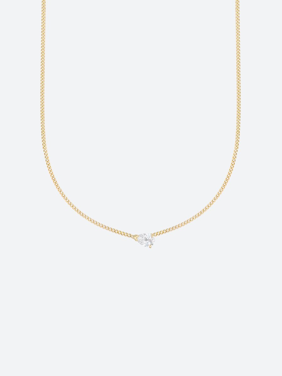 COLLIER OR JAUNE ET DIAMANT POIRE - Copin
