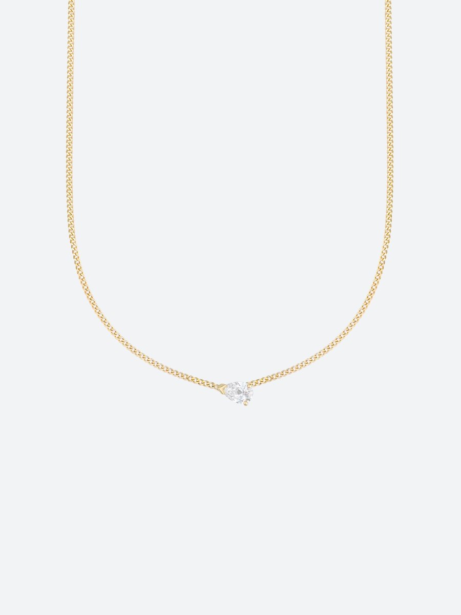 COLLIER OR JAUNE ET DIAMANT POIRE - Copin