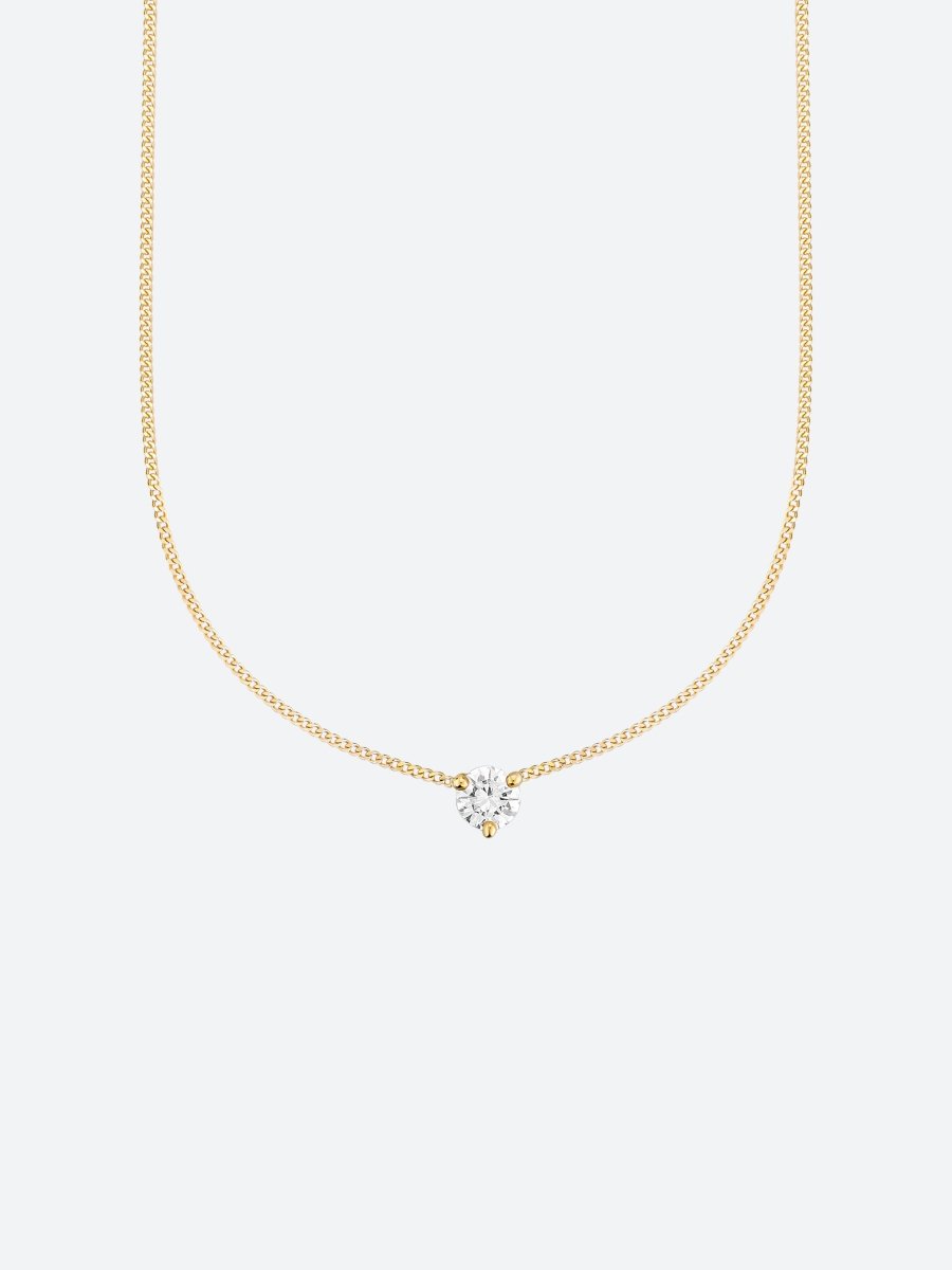 COLLIER OR JAUNE ET DIAMANT ROND - Copin