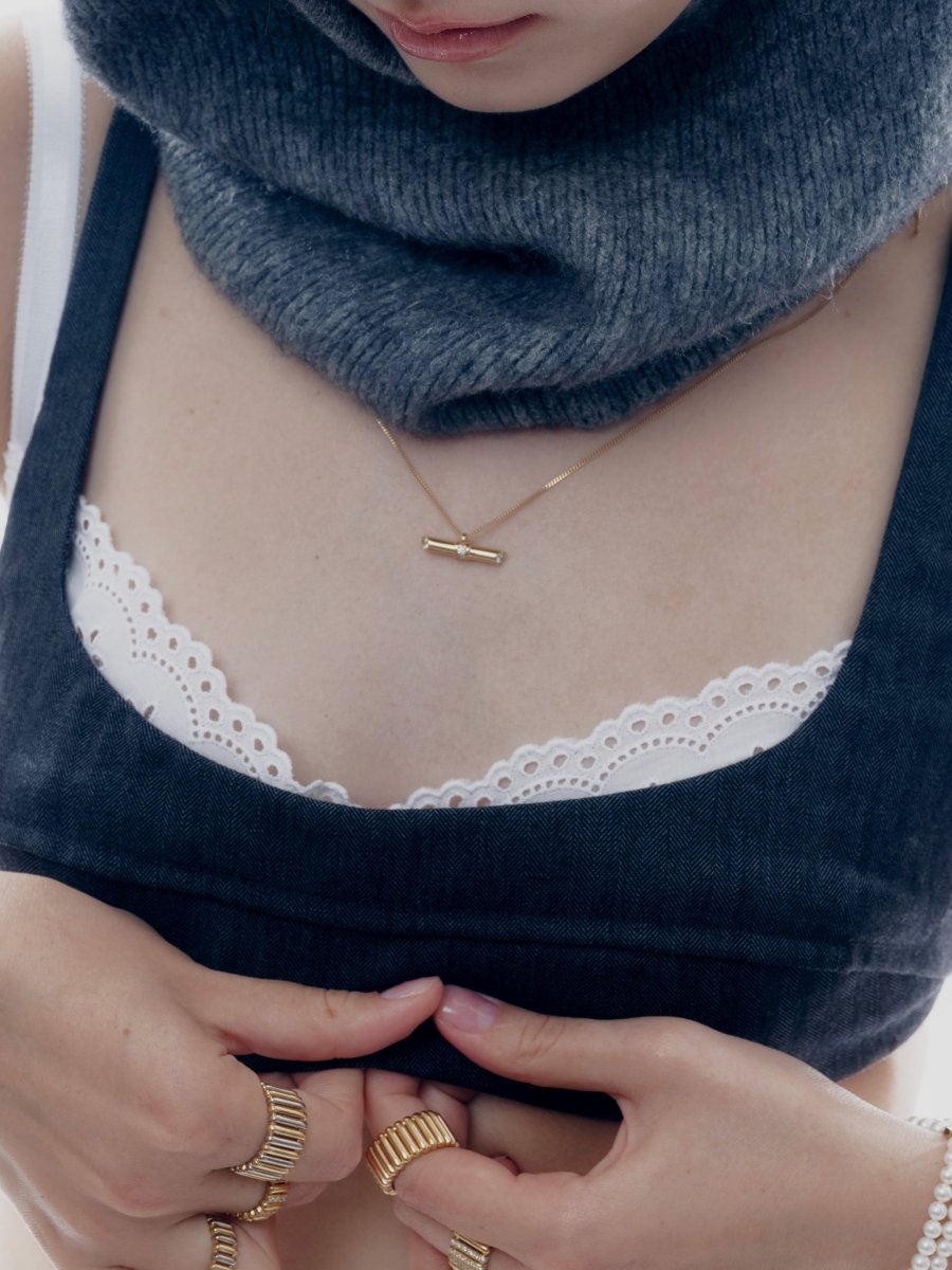 PENDENTIF NEW 82 M OR JAUNE ET DIAMANTS - Copin