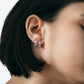 BOUCLES D'OREILLES OG PETIT MODÈLE OR JAUNE & AIGUES-MARINES