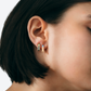 BOUCLES D'OREILLES OG PETIT MODÈLE OR ROSE & AIGUES-MARINES