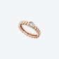 BAGUE 82 PETIT MODÈLE OR ROSE & DIAMANT ROND