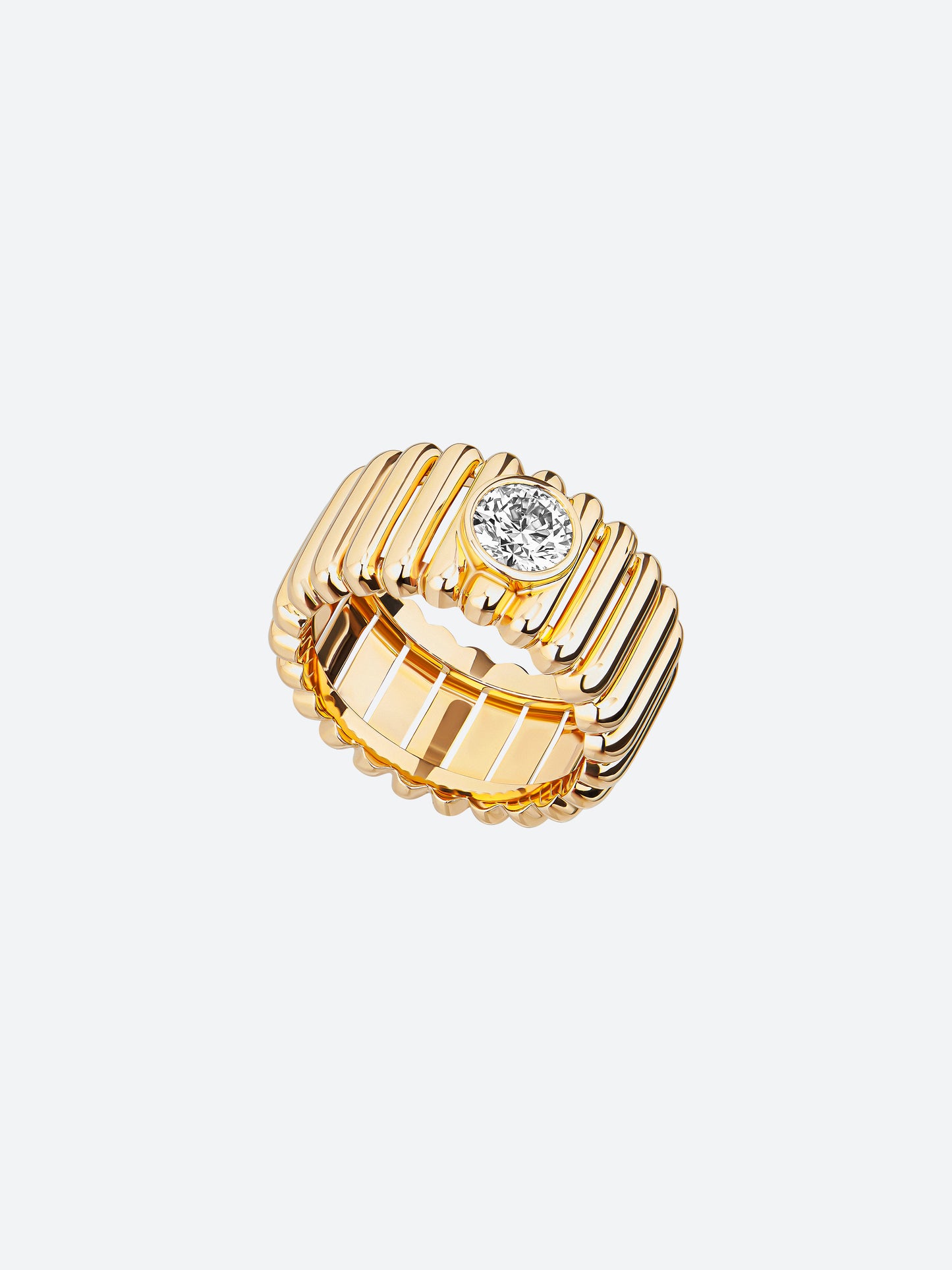 BAGUE 82 OR JAUNE DIAMANT - COPIN