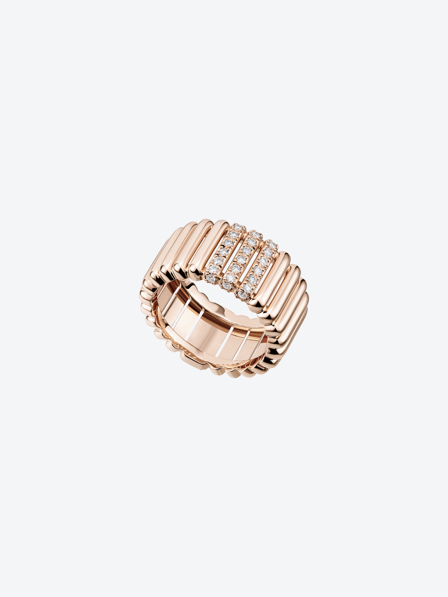 BAGUE 82 M OR ROSE 24 DIAMANTS