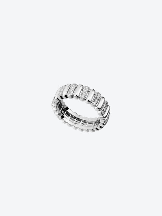 BAGUE 82 S OR BLANC DIAMANTS