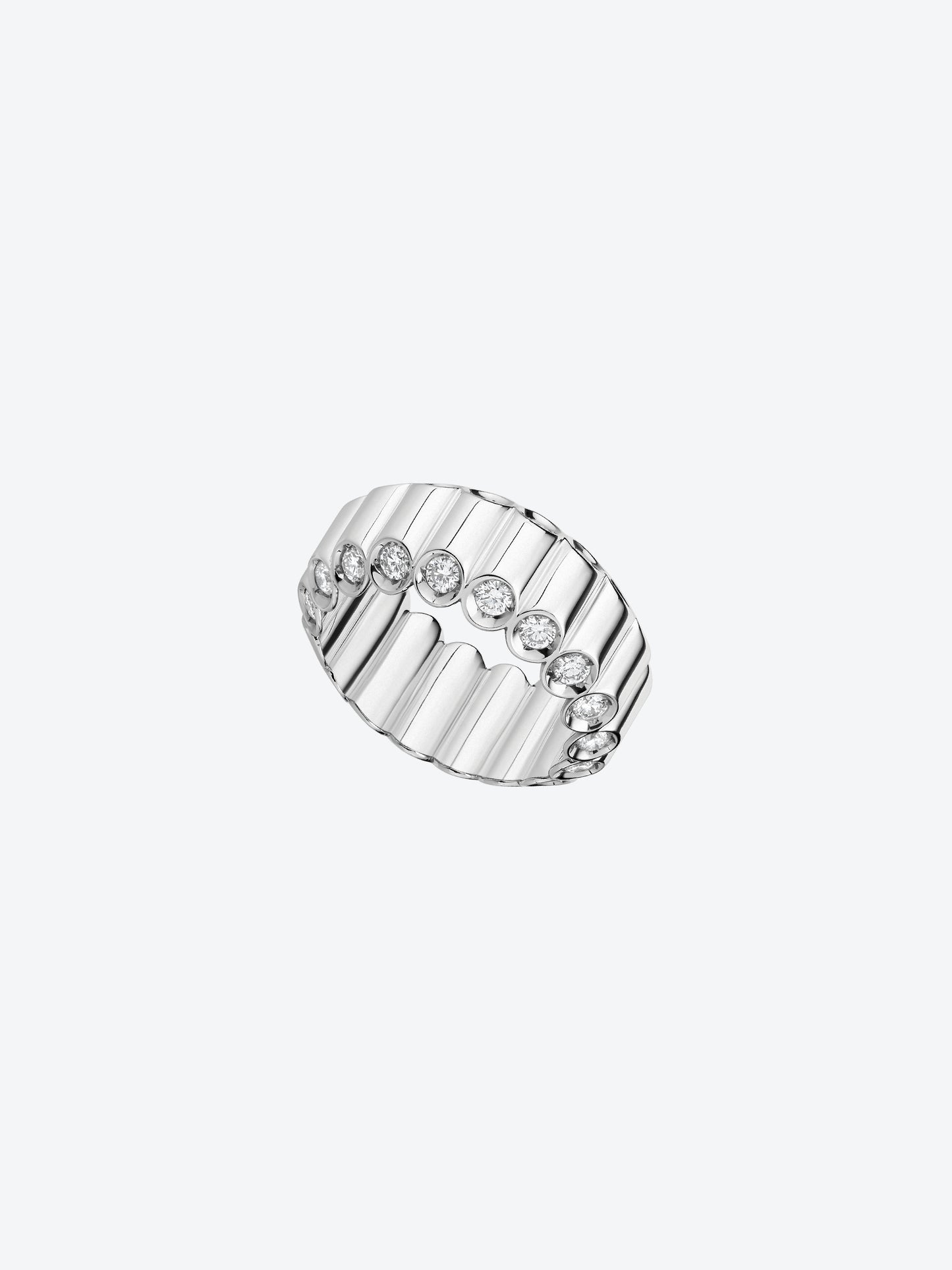 BAGUE NEW 82M EN OR GRIS PALLADIÉ ET DIAMANTS