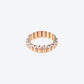 NEW 82 S RING IN ROSE GOLD AND DIAMONDS