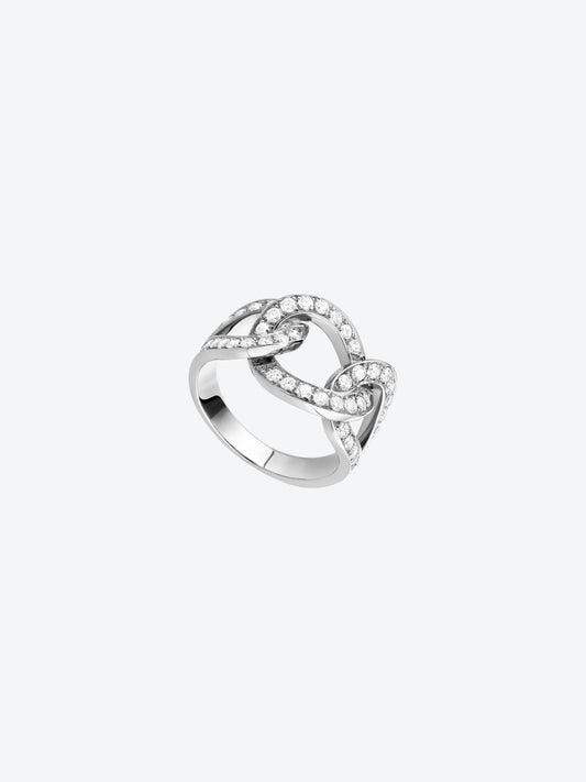 RIFLI L RING IN WHITE GOLD AND DIAMONDS