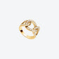 RIFLI L RING IN YELLOW GOLD AND DIAMONDS