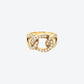 RIFLI L RING IN YELLOW GOLD AND DIAMONDS