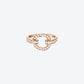 BAGUE RIFLI S EN OR ROSE ET DIAMANTS