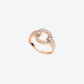 BAGUE RIFLI S EN OR ROSE ET DIAMANTS