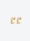 BOUCLES D'OREILLES OG M - OR JAUNE ET DIAMANTS
