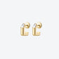 BOUCLES D'OREILLES OG M - OR JAUNE ET DIAMANTS