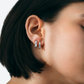 BOUCLES D'OREILLES OG GRAND MODÈLE OR BLANC & DIAMANTS