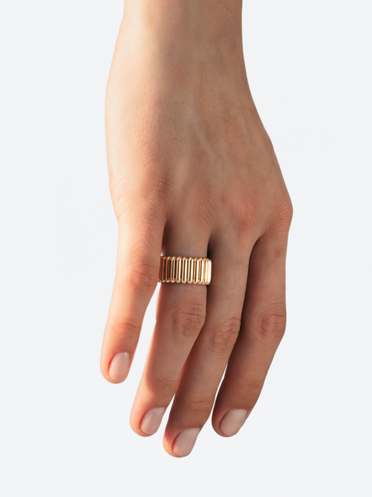 BAGUE 82 GRAND MODÈLE EN OR JAUNE