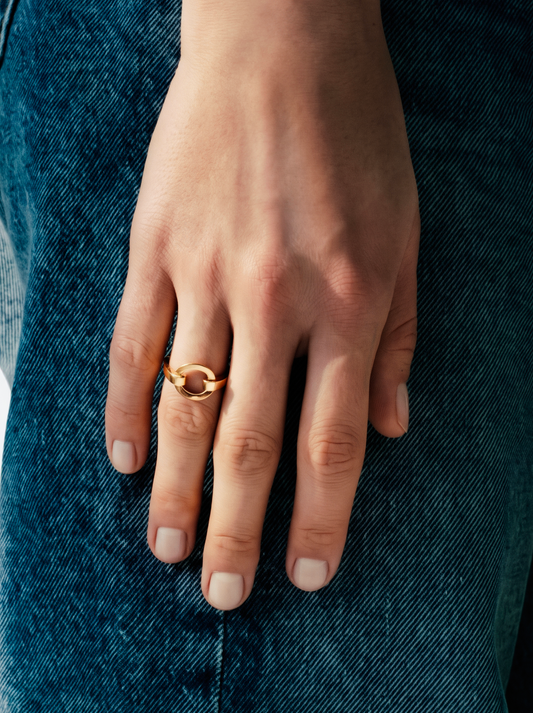 BAGUE RIFLI MOYEN MODÈLE OR JAUNE