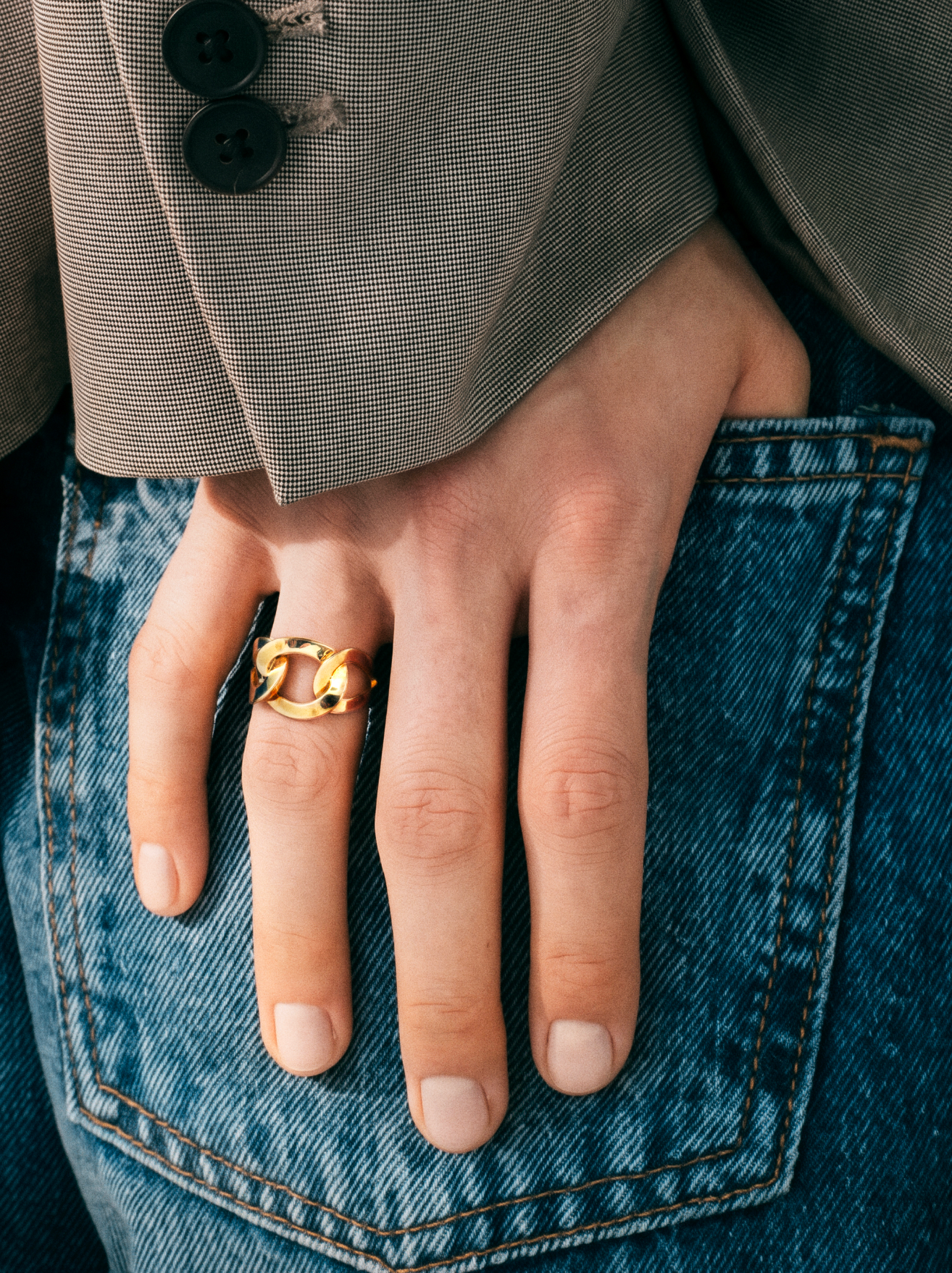 RIFLI GRAND MODÈLE RING IN YELLOW GOLD